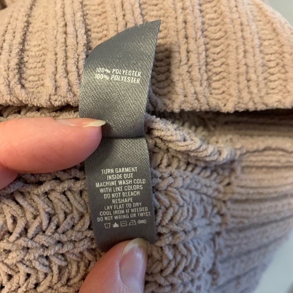 AERIE Mauve Mock Neck Sweater, Size S - Picture 6 of 7